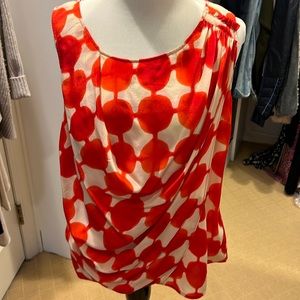 Maeve silky top sleeveless drapes beautifully